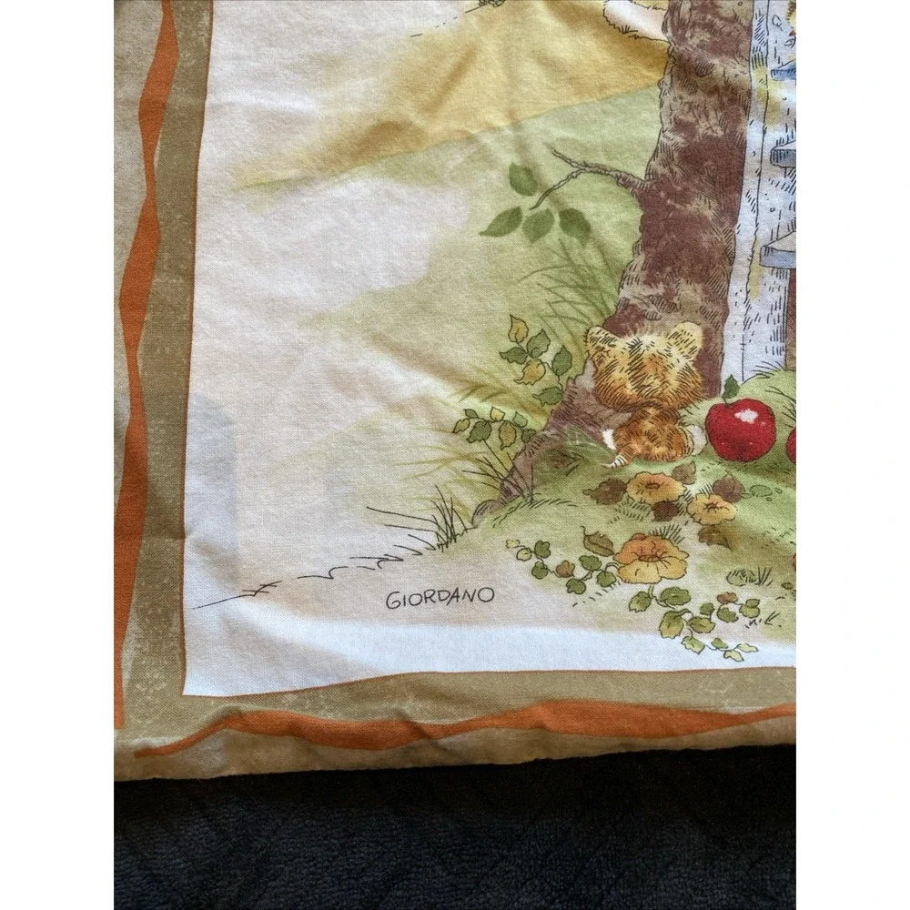 Vintage Style Pillowcase Apple Picking Child Giordano Standard‎ Size